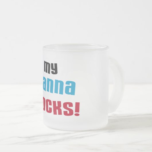 Mijn Nanna Rocks T shirten en geschenken Matglas Koffiemok (Voorkant rechts)