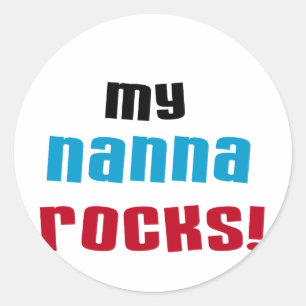 Mijn Nanna Rocks T shirten en geschenken Ronde Sticker