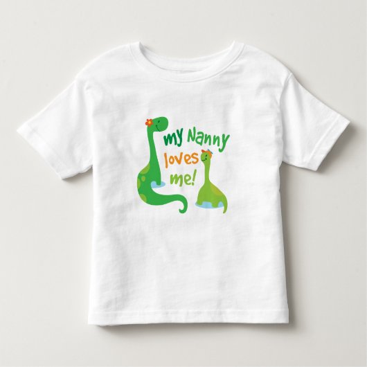 Mijn nanny houdt van me Dinosaur Kinder Shirts (Voorkant)