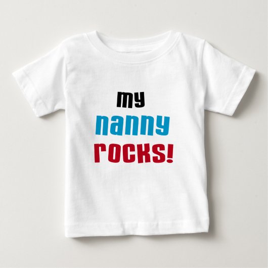 Mijn Nanny Rocks T shirten en geschenken (Voorkant)