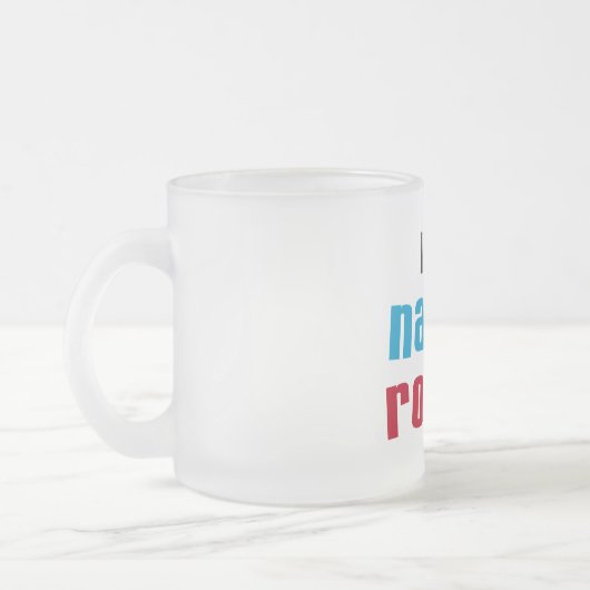 Mijn Nanny Rocks T shirten en geschenken Matglas Koffiemok (Links)