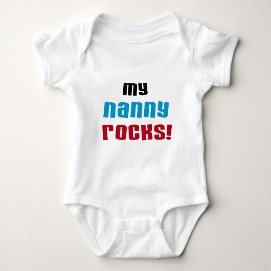 Mijn Nanny Rocks T shirten en geschenken Romper (Voorkant)
