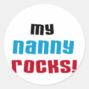 Mijn Nanny Rocks T shirten en geschenken Ronde Sticker
