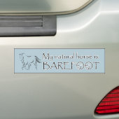 Mijn natuurlijke paard is Barefoot met een groot p Bumpersticker (Op auto)