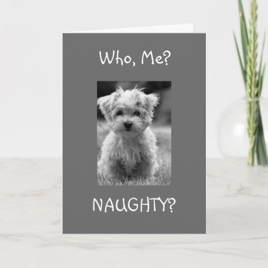 MIJN NAUGHTY? ALS U WILT DAT IK CHRISTMAS WORDT FEESTDAGEN KAART (Voorkant)