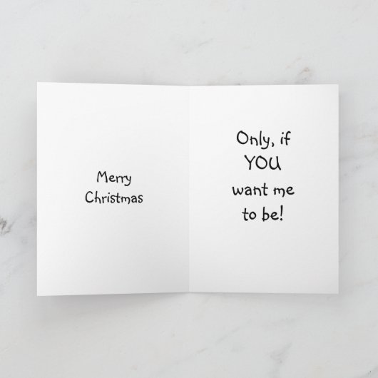 MIJN NAUGHTY? ALS U WILT DAT IK CHRISTMAS WORDT FEESTDAGEN KAART (Binnen)