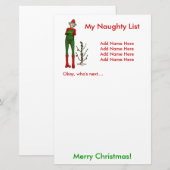 Mijn Naughty List Briefpapier (Voorkant / Achterkant)