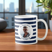 Mijn Nauti-bouy Navy Blue Striped Foto Mok