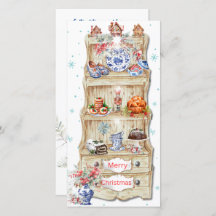 Mijn Nederlandse Oma's Kerst Hutch Vakantie Kaart