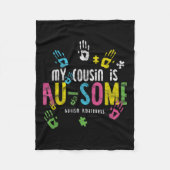Mijn neef is au-some _ Autisme Bewustzijn Fleece Deken (Voorkant)