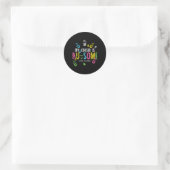 Mijn neef is au-some _ Autisme Bewustzijn Ronde Sticker (Tas)