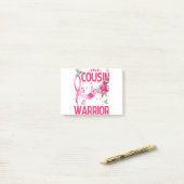 Mijn neef is een waanzinnige borstkankerwaarschuwi post-it® notes (Op bureau)