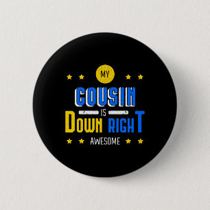 Mijn neef is Geweldige naar beneden. Ronde Button 5,7 Cm