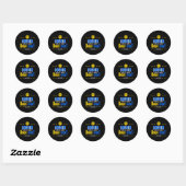 Mijn neef is Geweldige naar beneden. Ronde Sticker (Vel)
