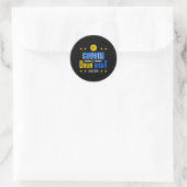 Mijn neef is Geweldige naar beneden. Ronde Sticker (Tas)