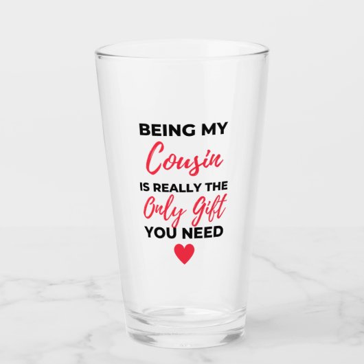 Mijn neef zijn is echt de enige cadeau 2 glas (Voorkant)