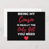 Mijn neef zijn is echt de enige cadeau. feestdagenkaart (Voorkant / Achterkant)