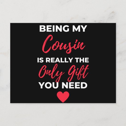 Mijn neef zijn is echt de enige cadeau. feestdagenkaart (Voorkant)