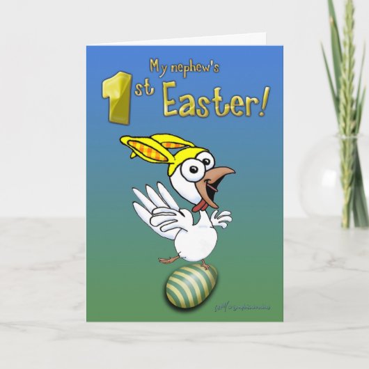 Mijn neefje is eerste Pasen. Feestdagen Kaart (Voorkant)