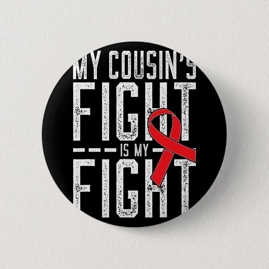 Mijn neef's Fight is mijn strijd tegen bloedkanker Ronde Button 5,7 Cm (Voorkant)