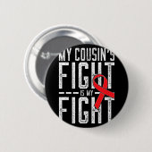 Mijn neef's Fight is mijn strijd tegen bloedkanker Ronde Button 5,7 Cm (Voorkant /achterkant)