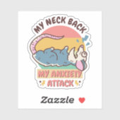 MIJN NEK TERUG MIJN ANGSTAANVAL STICKER (Vel)