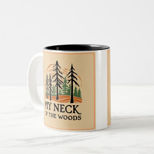 Mijn nek van de Bossen Koffie Mok (Twee getinte) (Voorkant links)