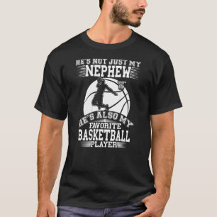 Mijn Nephew is mijn favoriete basketbalspeler spor T-shirt