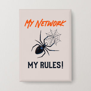 Mijn netwerk, mijn regels, grappige IT Button