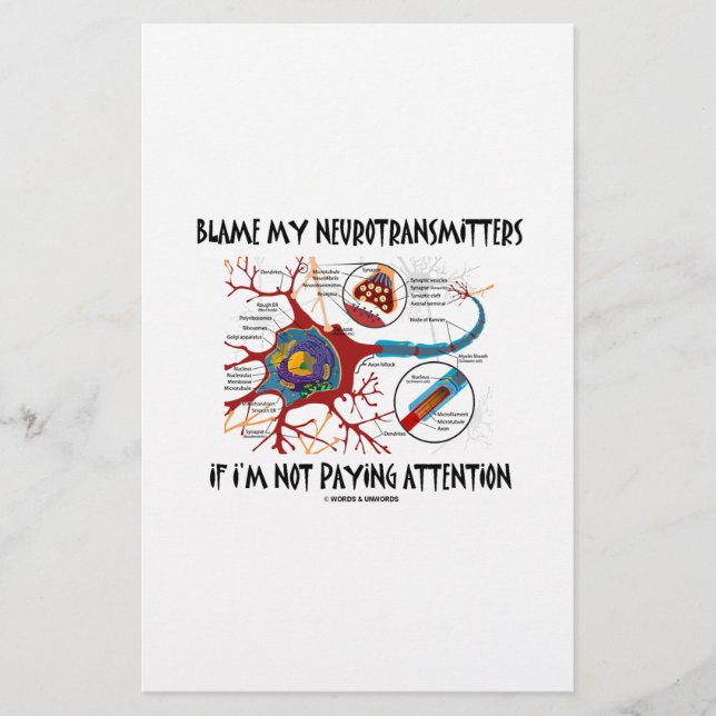 Mijn neurotransmitters de schuld geven als ze geen (Voorkant)