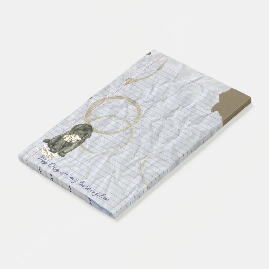 Mijn Newfoundland Ate mijn Lesson Plan Post-it® Notes (Schuin)