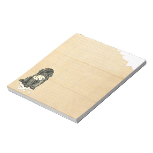 Mijn Newfoundland Ate Mijn thuiswerk Notitieblok (Linkerzijde)