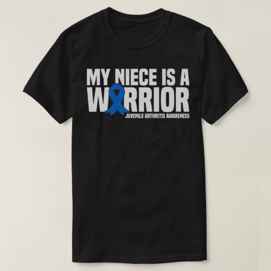 Mijn nicht is een Warrior Juvenile Artritis Bewust T-shirt (Design voorkant)