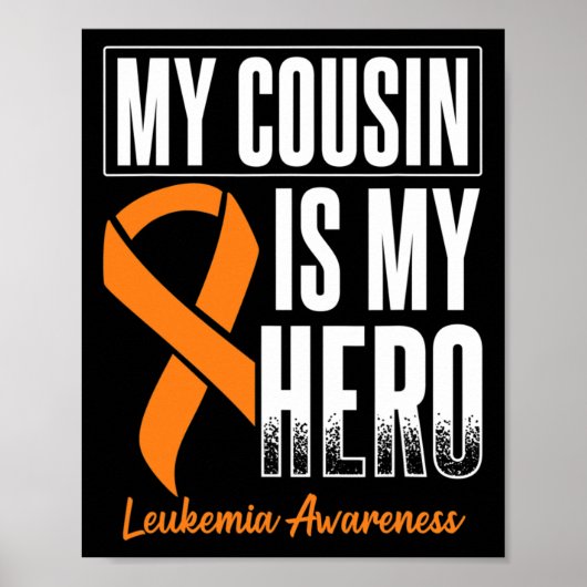 Mijn nicht Mijn Hero Leukemie Kanker Leukemie Awar Poster (Voorkant)