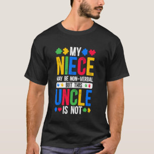 Mijn nicht trotse autisme oom autisme krijger oom t-shirt