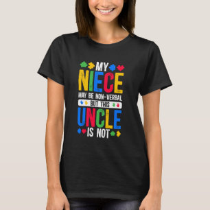 Mijn nicht trotse autisme oom autisme krijger oom t-shirt