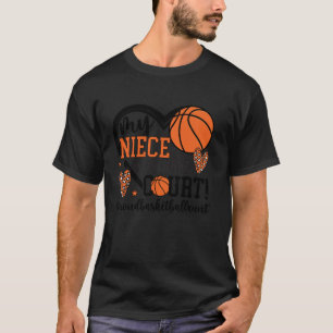 Mijn nichtje basketbal tante van een basketbalspel t-shirt