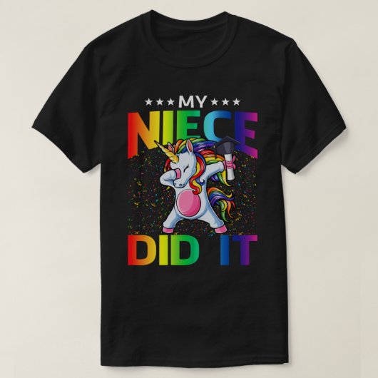 Mijn nichtje deed het Afstuderen Afgestudeerd Unic T-shirt (Design voorkant)