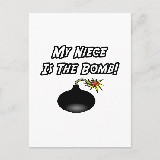 Mijn nichtje is de bom briefkaart (Voorkant)
