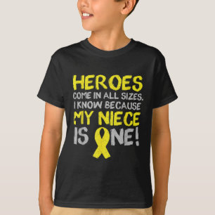 Mijn nichtje is een kinderkankerbewustzijnsonderst t-shirt