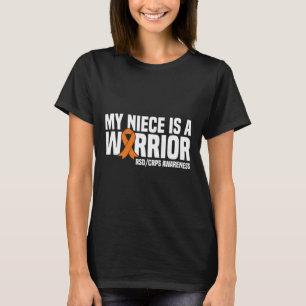 Mijn nichtje is een krijger Sinaasappel lint RSDCR T-shirt