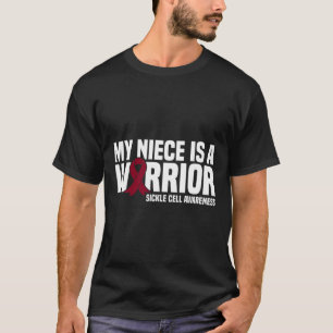Mijn nichtje is een Warrior Bourgondië lint sikkel T-shirt