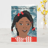 Mijn nichtje op haar Kaart (Gele Bloem)