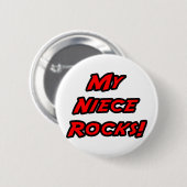Mijn nichtje Rocks Ronde Button 5,7 Cm (Voorkant /achterkant)