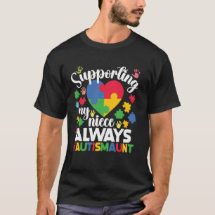 Mijn nichtje steunen Trots autisme tante Autisme k T-shirt