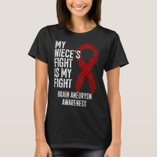 Mijn nichtje's gevecht is mijn gevecht hersenaneur t-shirt