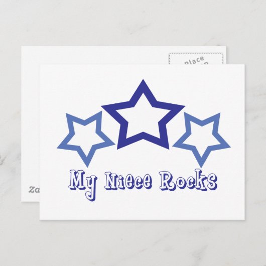 Mijn Niece Rocks Briefkaart (Voorkant / Achterkant)
