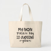 Mijn niet-plastic tas is je aan het beoordelen. (Voorkant)
