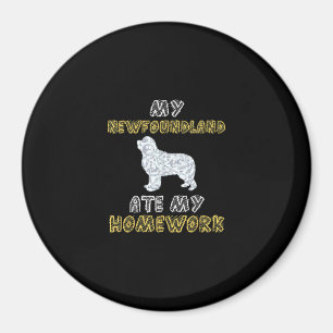 Mijn nieuwbouwland at mijn huiswerk op   Funny Dog Magneet