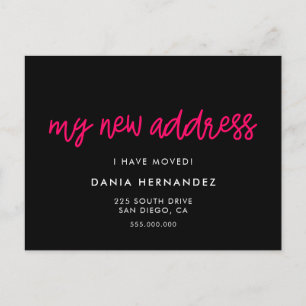 Mijn nieuwe adres Modern & flashy adreswijziging Briefkaart